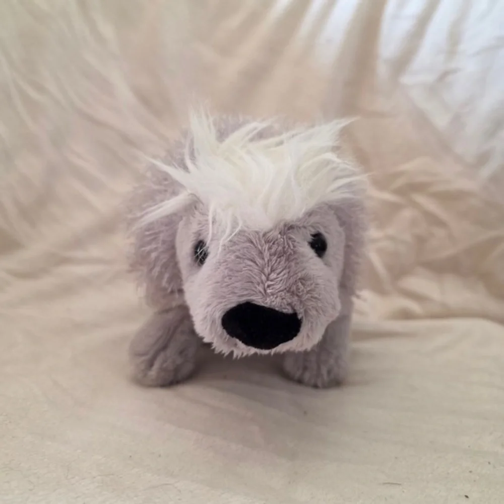 Plush Small Pet Toy - Gray and White Plush Guinea Pig